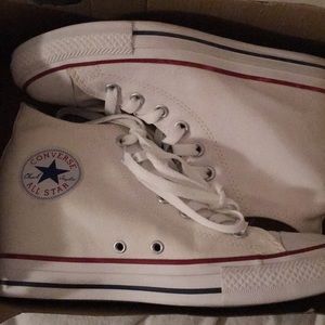 White Wedge Converse All-Star Size 9
